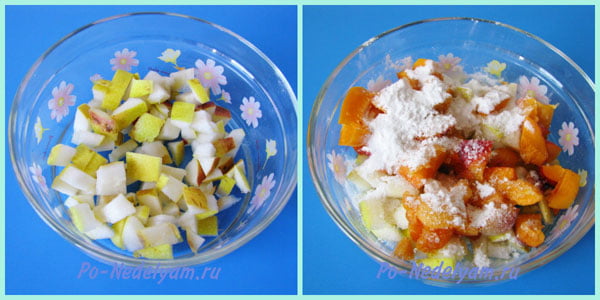 подготовка груши и абрикосов